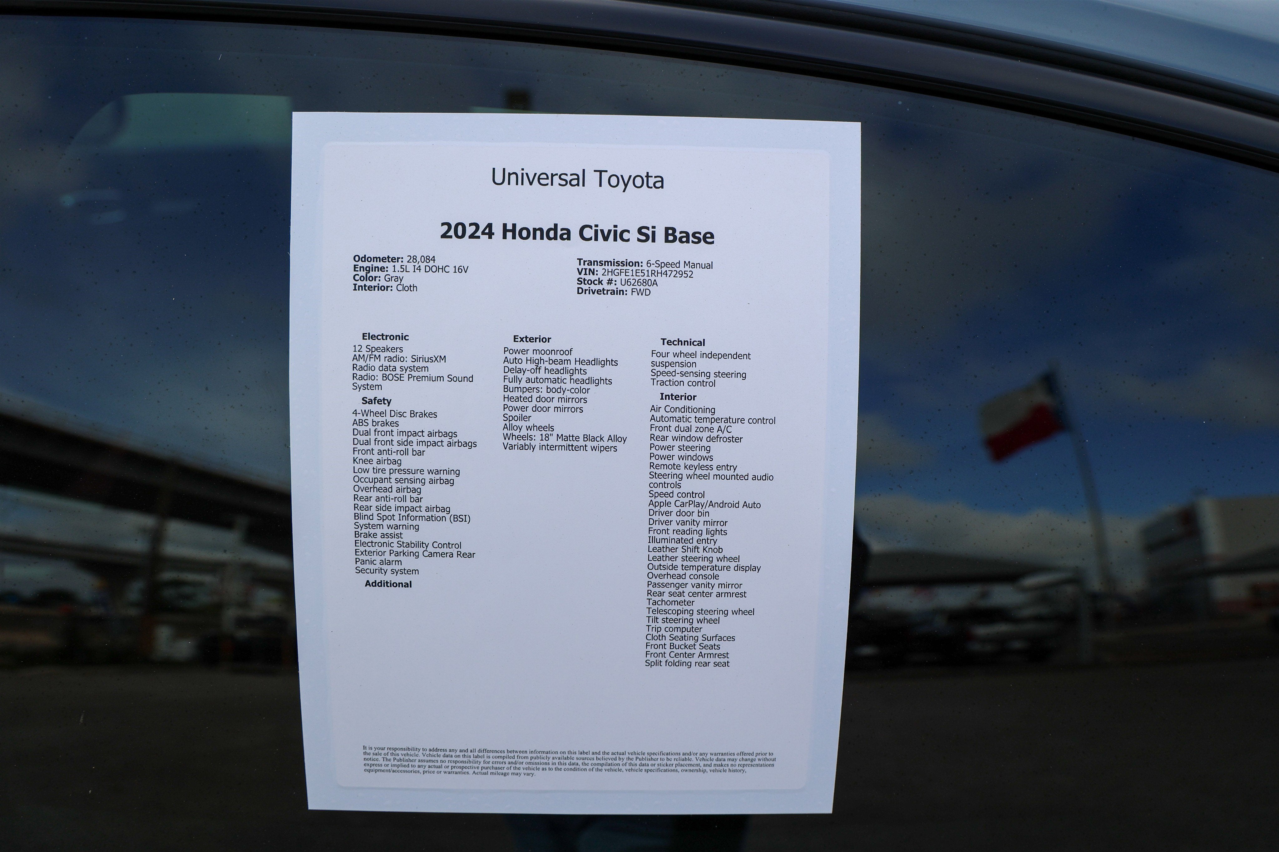 2024 Honda Civic Si 4DR MT