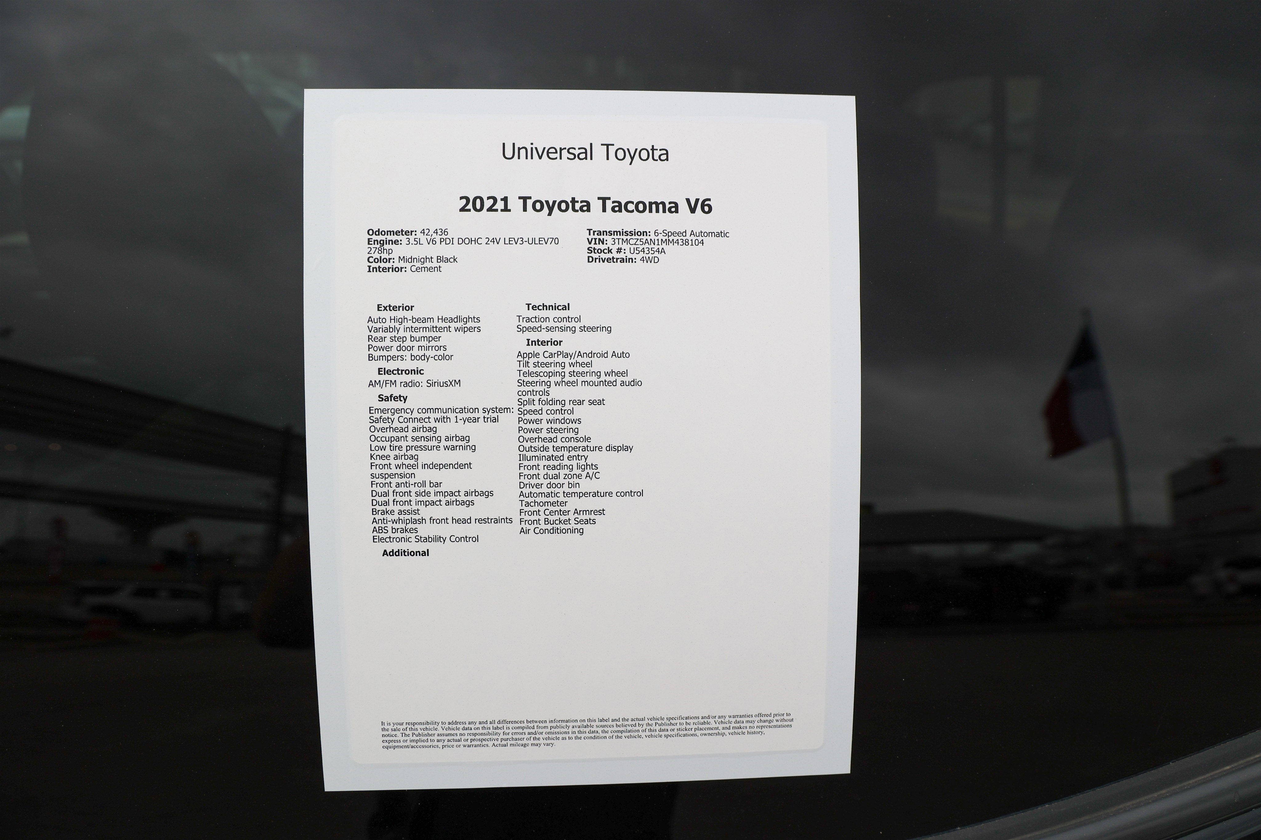 2021 Toyota TACOMA TRD OFFRD TRD Off Road