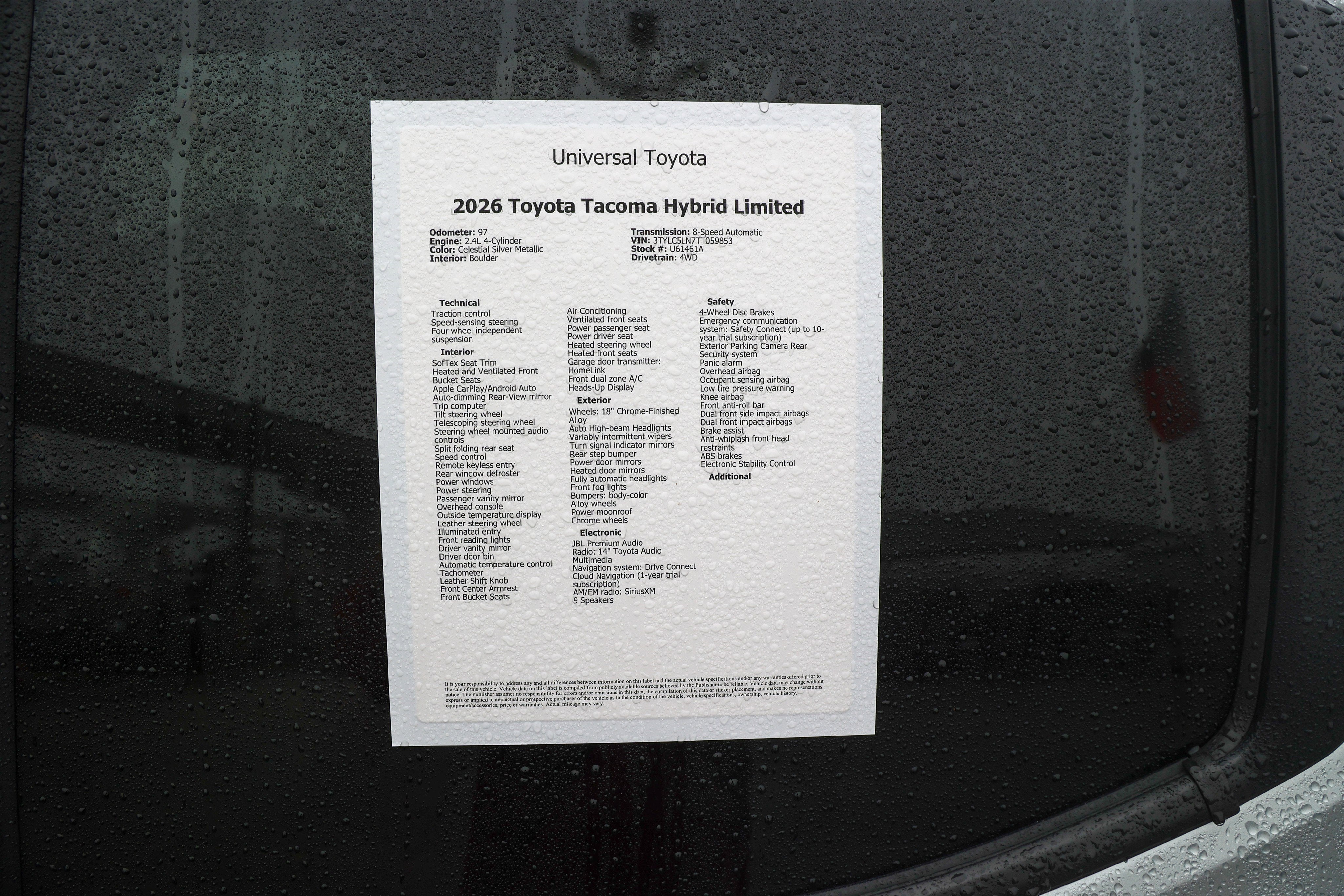 2026 Toyota TACOMA LTD HV Limited Hybrid