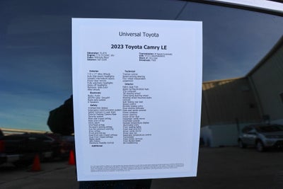 2023 Toyota CAMRY LE