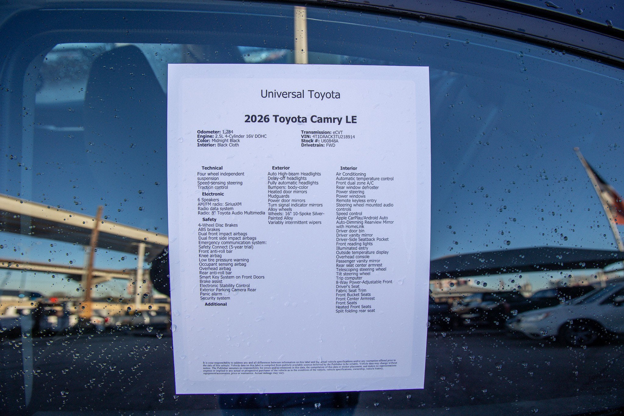 2026 Toyota CAMRY LE