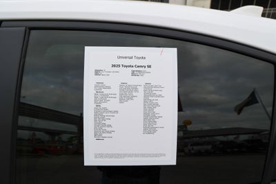 2025 Toyota CAMRY SE