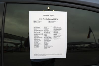 2022 Toyota CAMRY XSE V6