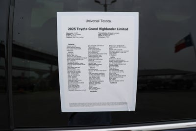 2025 Toyota GRAND HIGHLANDER Limited