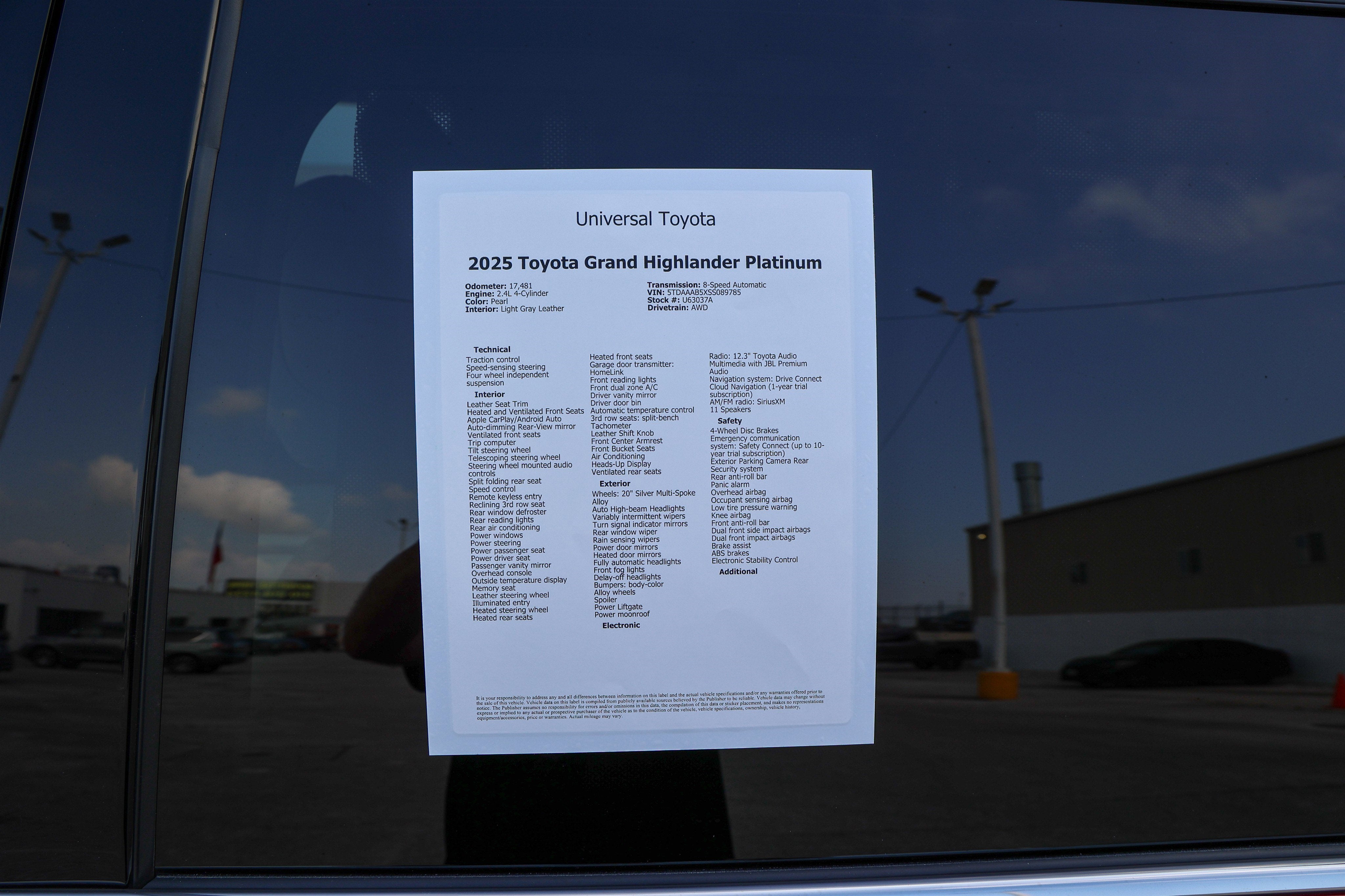 2025 Toyota Grand Highlander Platinum