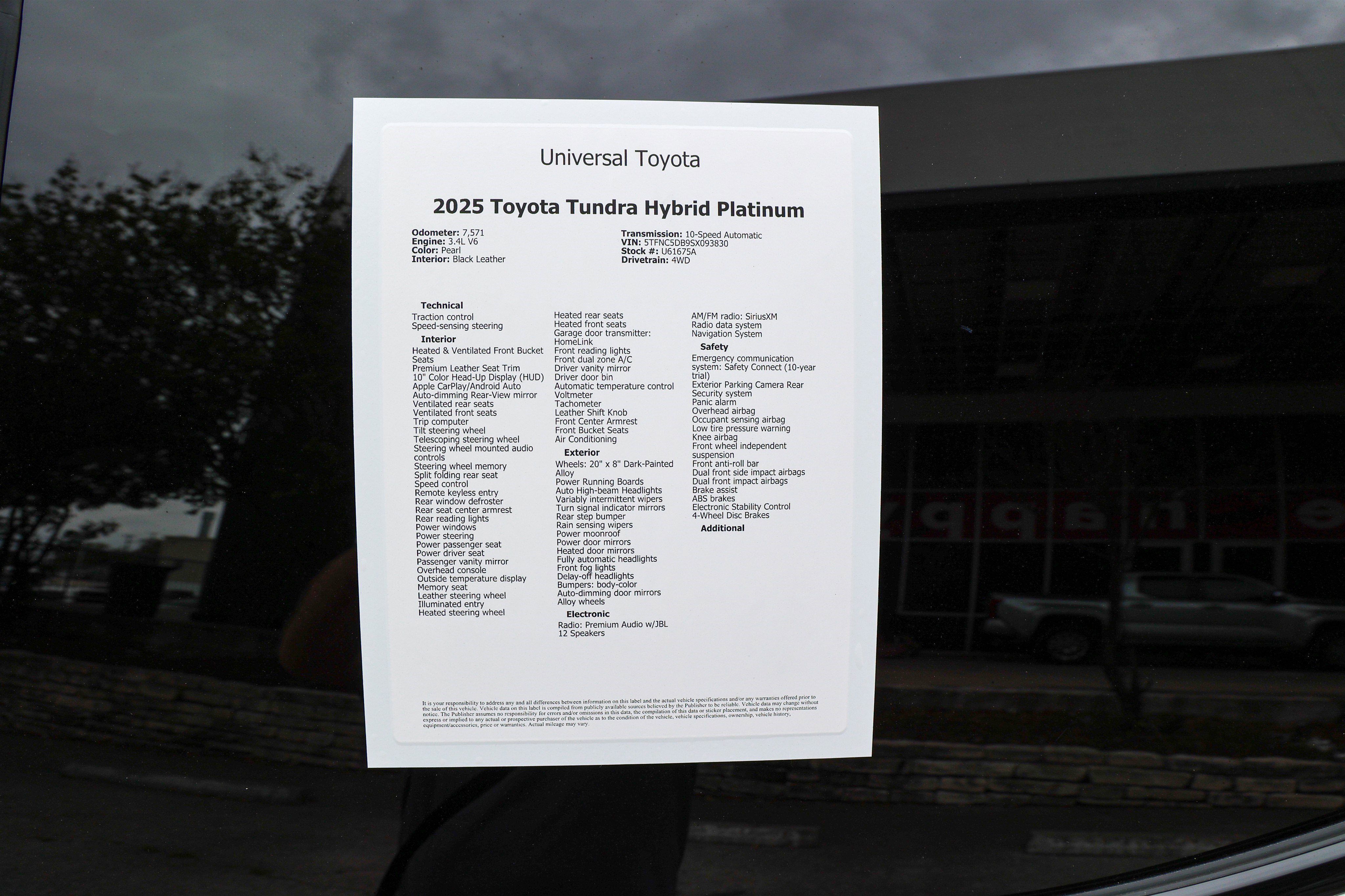 2025 Toyota TUNDRA HV 4X4 Platinum Hybrid