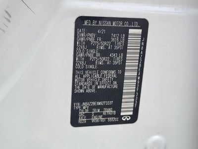 2021 INFINITI QX80 SENSORY