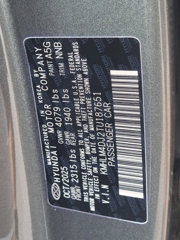 2026 Hyundai Elantra Hybrid Blue