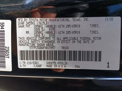 2023 Toyota Tundra 4WD TRD Pro Hybrid