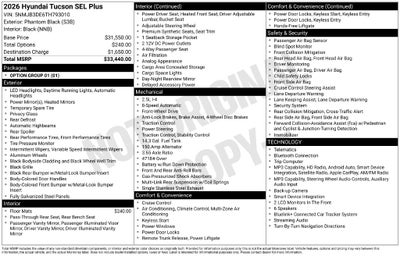2026 Hyundai Tucson SEL Plus