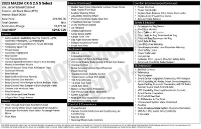 2023 Mazda Mazda CX-5 2.5 S Select Package