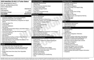 2025 Mazda Mazda CX-90 3.3 Turbo Select