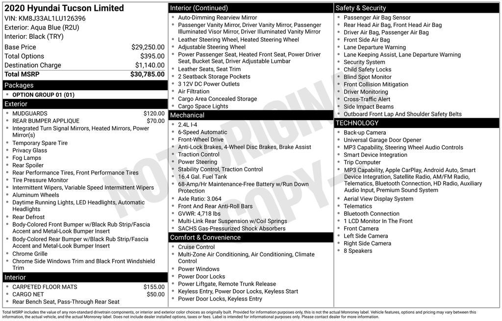2020 Hyundai Tucson Limited