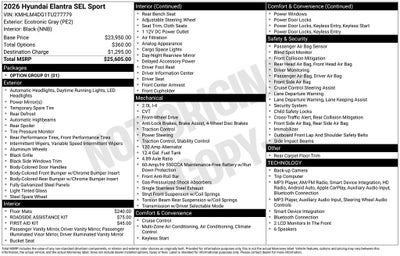 2026 Hyundai Elantra SEL Sport Plus