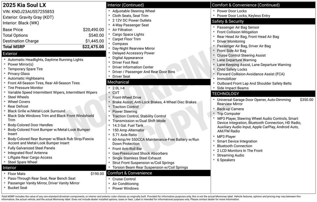 2025 Kia Soul LX
