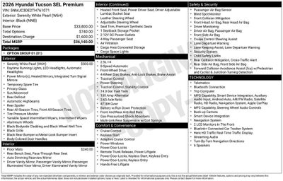 2026 Hyundai Tucson SEL Premium