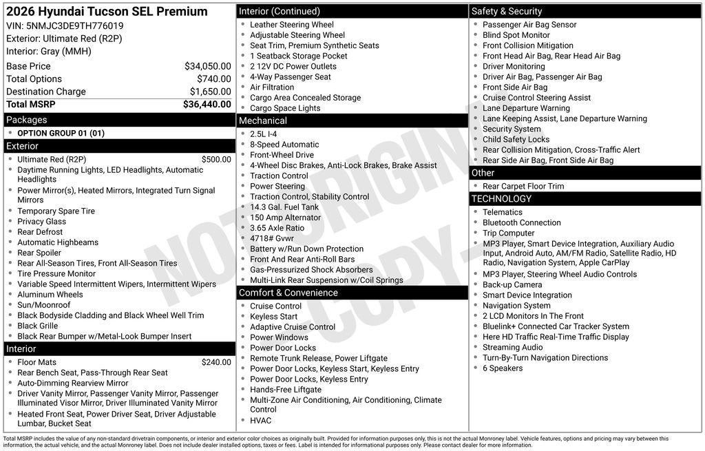 2026 Hyundai Tucson SEL Premium