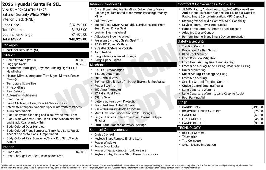 2026 Hyundai Santa Fe SEL