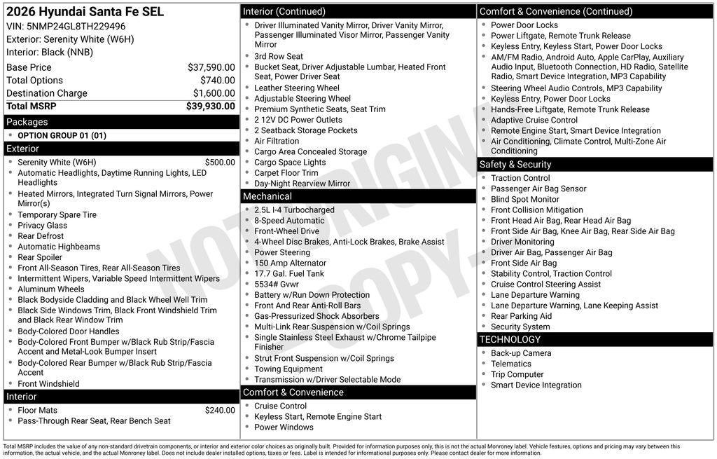 2026 Hyundai Santa Fe SEL