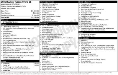 2026 Hyundai Tucson Hybrid SE