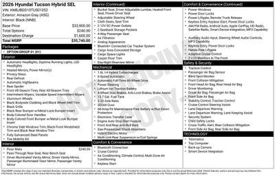 2026 Hyundai Tucson Hybrid SEL