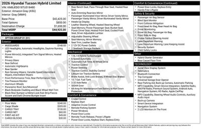 2026 Hyundai Tucson Hybrid Limited