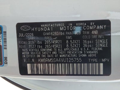 2027 Hyundai Palisade Hybrid Calligraphy Black Ink